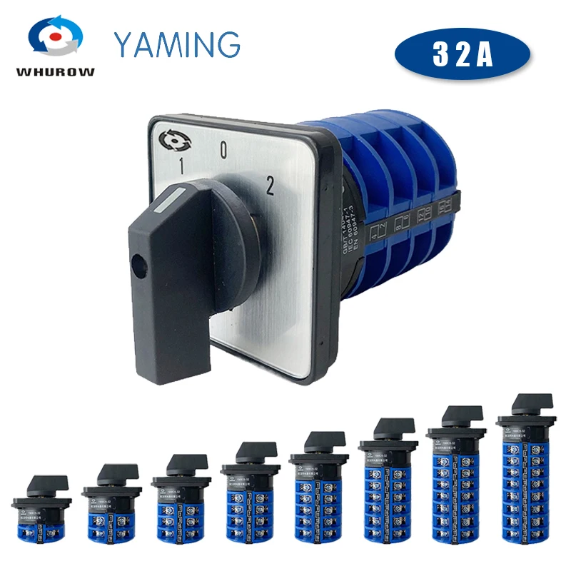 Alternância de Seletor Rotativo Interruptor de Came Contato Prateado 18 Polos ou Posições Série Ymw2632 Lw26 Lw28-32 32a 690v