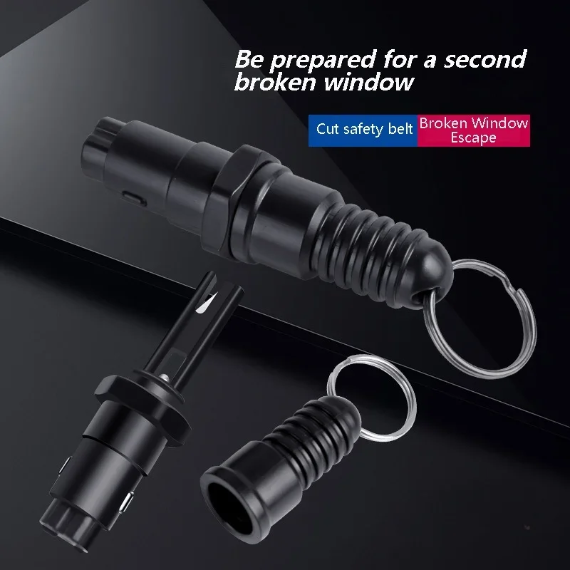 2-in-1 Car Safety Hammer Auto Emergency Glass Window Breaker Seat Belt Cutter Life-Saving Min Car Emergency Escape Hammer 2