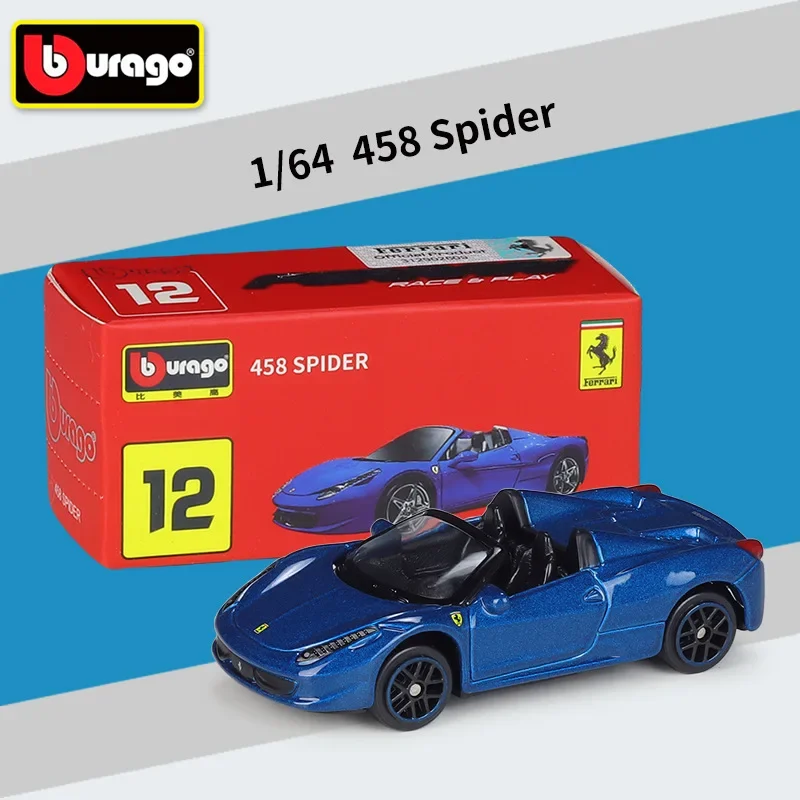 Bburago 1:64 Italian Ferrari Series Die-Cast Sport Car - Deluxe Edition with Paper Box Packaging
