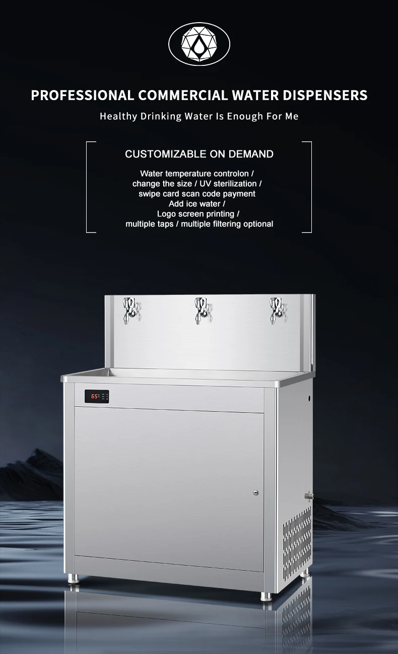 Description Picture 2 of itemcommercial 3 tap water dispenser cold and hot water vertical water dispenser for school office supplie