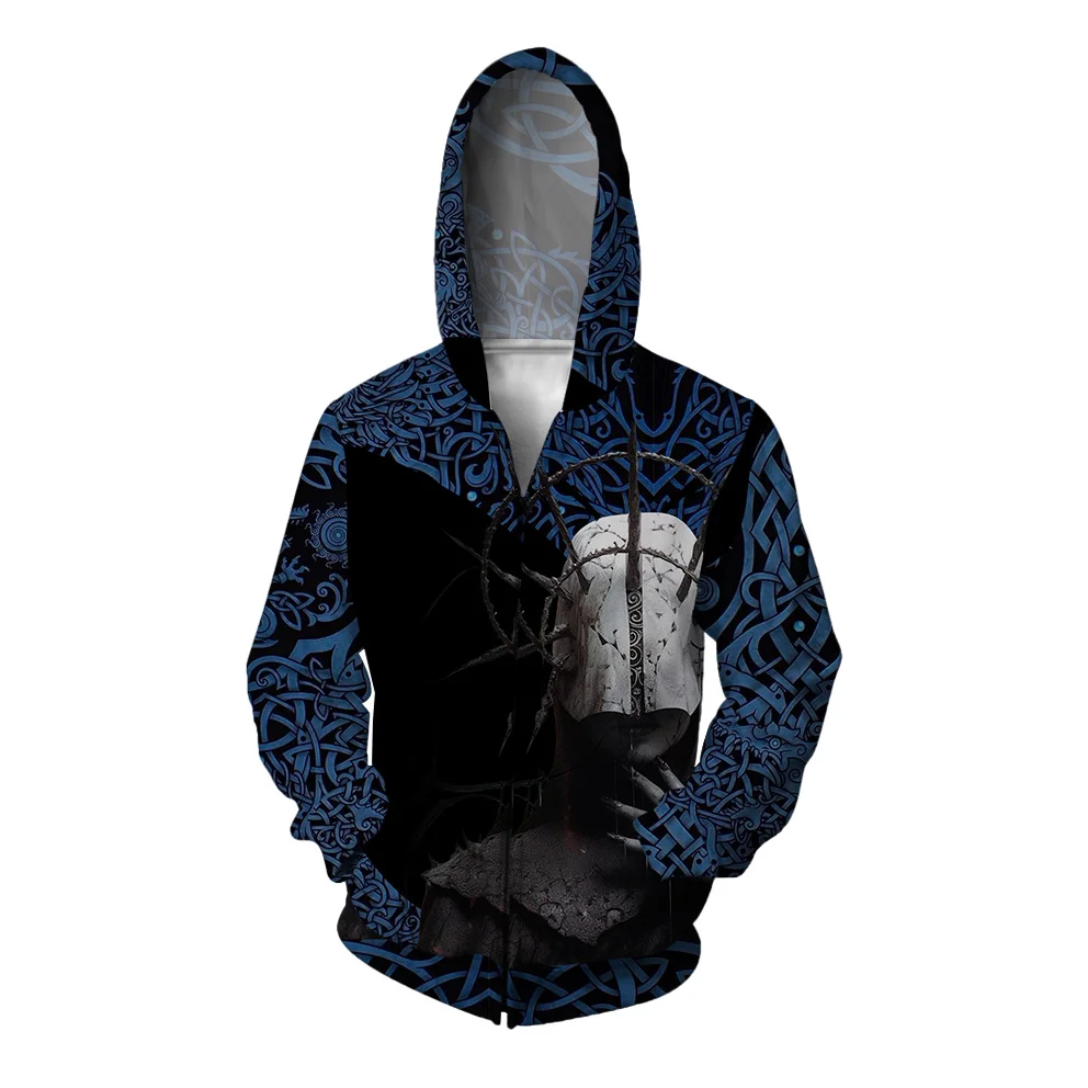 thumbnail image 1 of Sudadera con capucha informal y cómoda, sudadera con estampado de monstruo de moda, sudaderas con cremallera, ropa moderna y versátil para hombre, 1 of 5