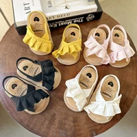 Baby Girl Sandals Summer Crib Shoes Bowknot Soft Sole Infant Girls Princess Dress Flats First Walker Shoes 2
