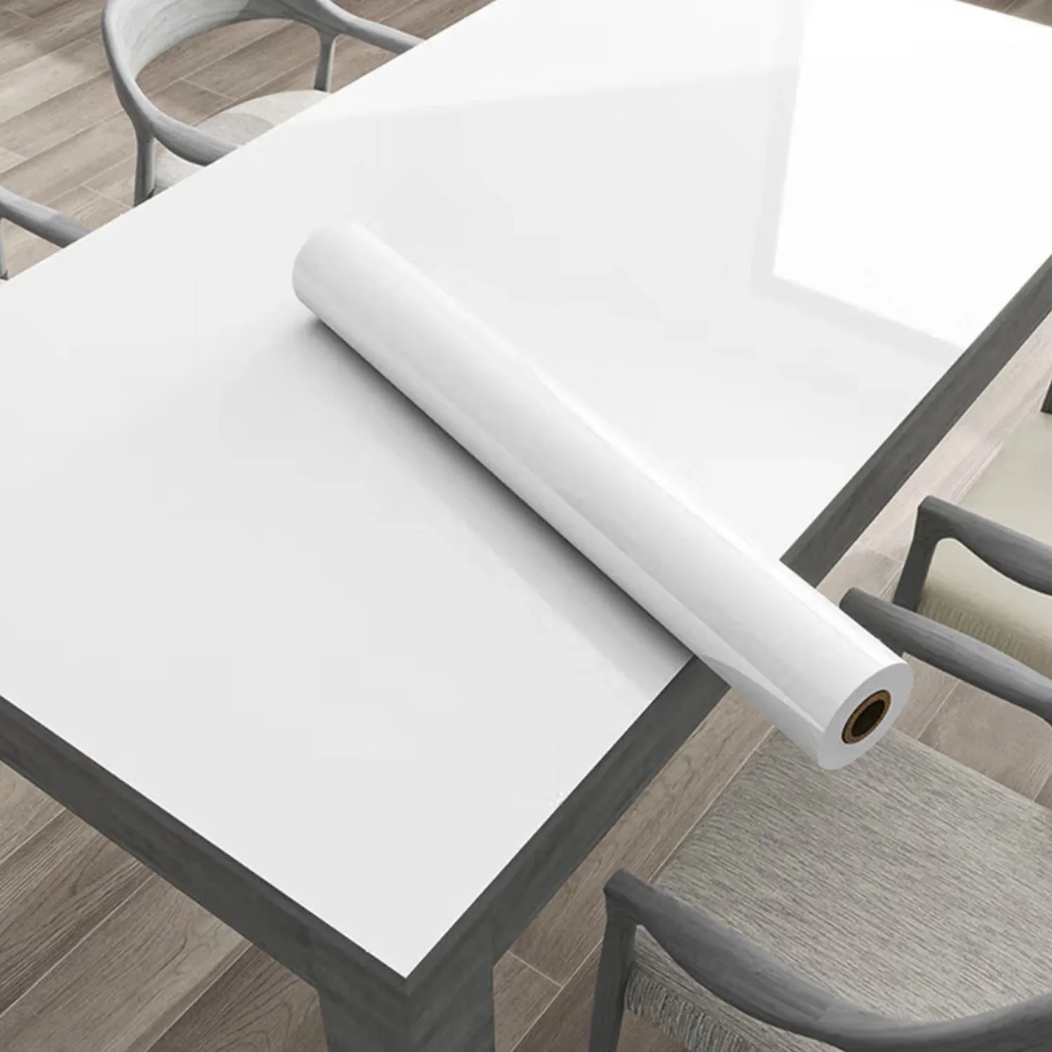 วอลเปเปอร์แบบมีกาวในตัวแบบมันเงาแข็งแรงทนทานกันน้ำ DIY สติ๊กเกอร์ตกแต่งบ้านสำหรับโต๊ะอาหารตู้ - ทนต่อการสึกหรอ 1