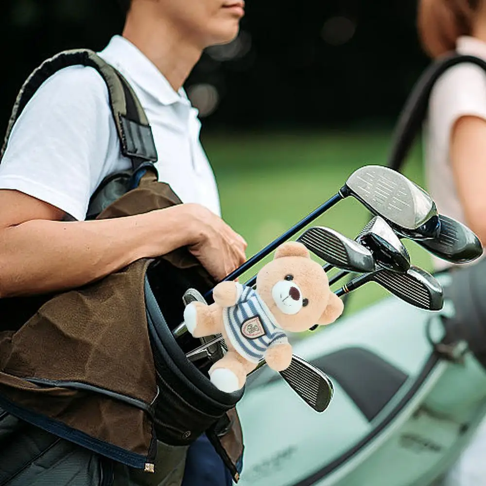 Bear Golf Club Head Cover Fun Golf Head Covers Cartoon Animal Golf Rod Head Cover Funny Plush Protection For Professional Golfer