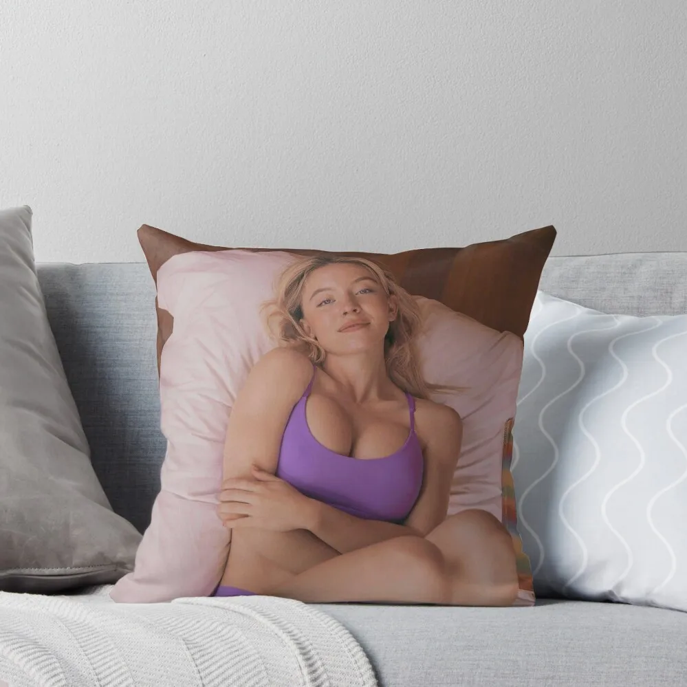 sydney sweeney hot Throw Pillow Pillow Case Christmas Custom Cushion Photo luxury home accessories Pillow Decor