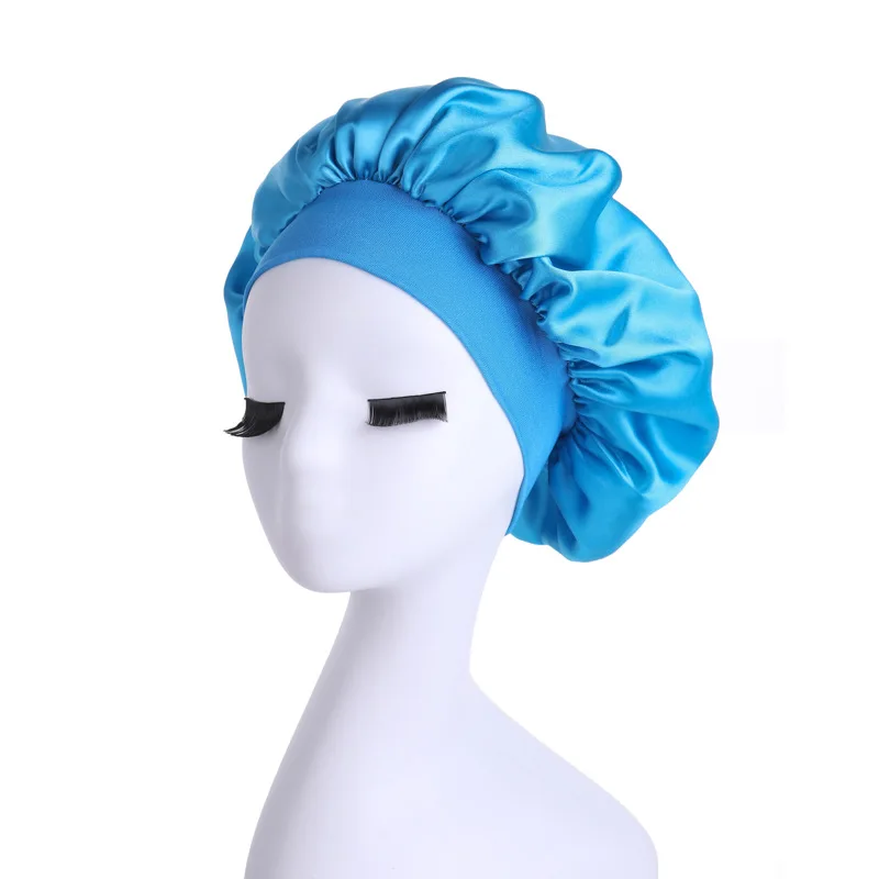 Silky Satin Double-Layer Sleep Cap for Women - Adjustable Hair Bonnet