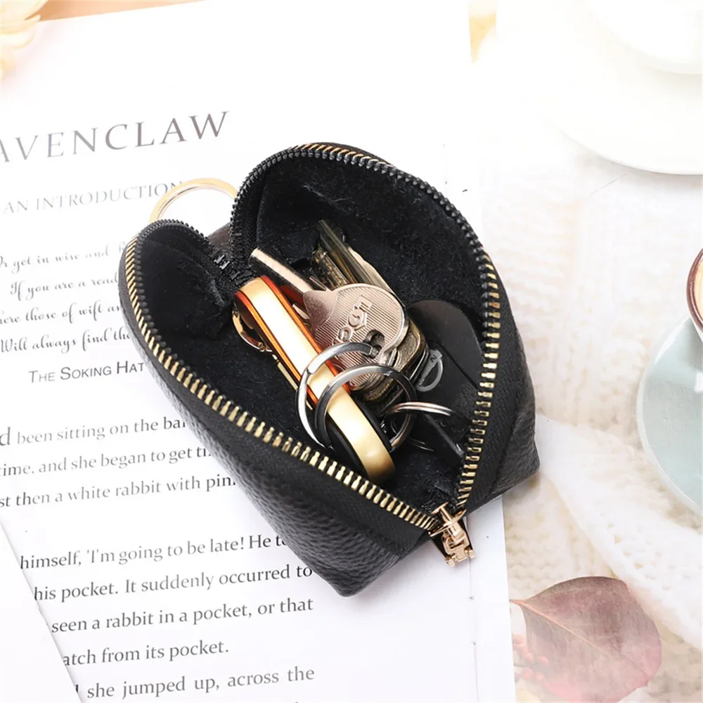 Soft Leather Key Bag Zipper Wallet for Men and Women