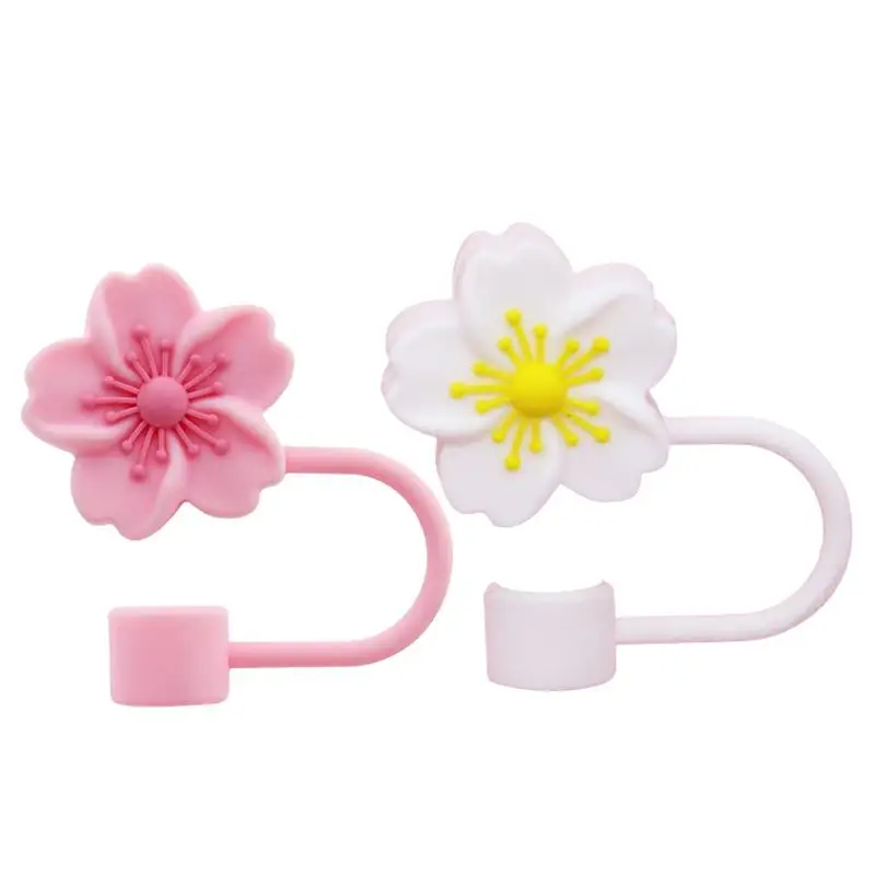 

Flower Straw Stopper Cute Cartoon Flower Shape Drinking Straw Tips Lids Straw Caps Protector Dust Proof Plugs Drinking Supplies