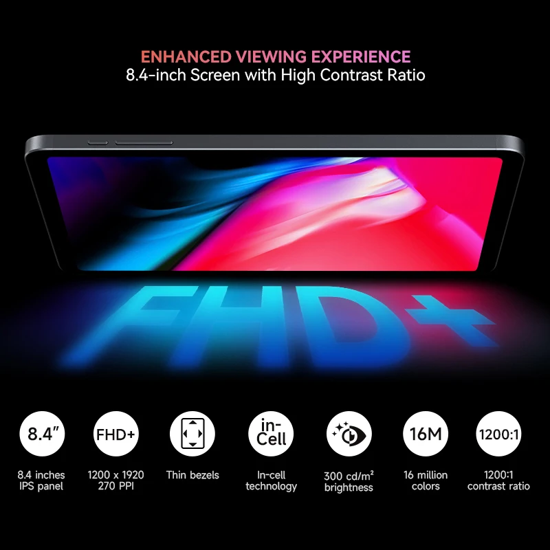 Alldocube iPlay 50 Mini 8.4 Inch Tablet Virtual Memory 8GB+4GB RAM 128GB ROM Dual 4G Android13 Widevine L1 Tiger T606 4