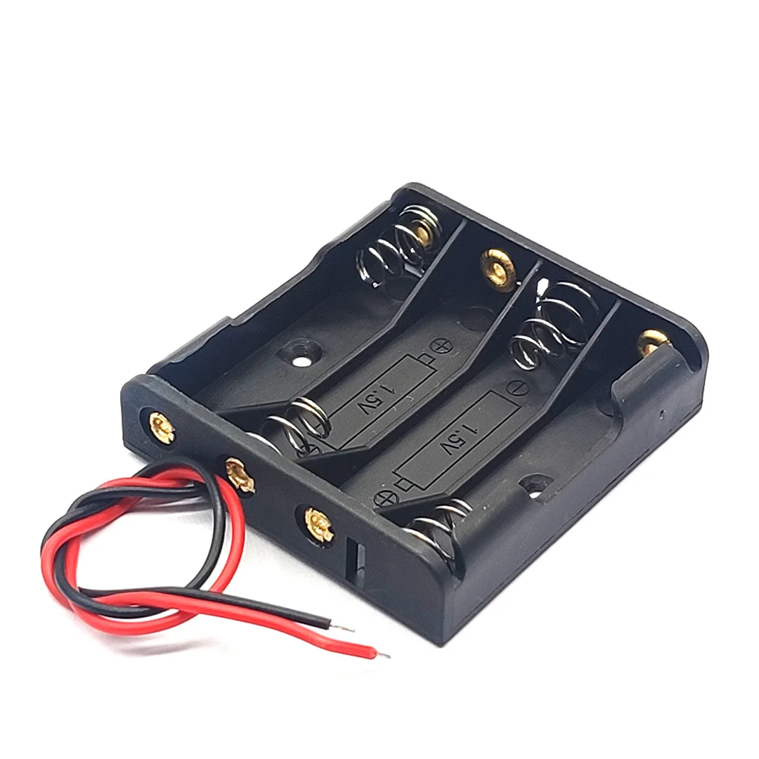 AAA Battery Case 1/2/3/4 Slot Battery Box Holder Leads 1 2 3 4 Slots AAA Storage Box battery storage box battery case battery holder battery box