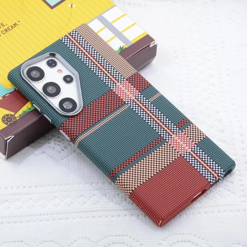 Carbon Fiber Texture Magnetic Alloy Camera Lens Case - Shockproof Protection Shell