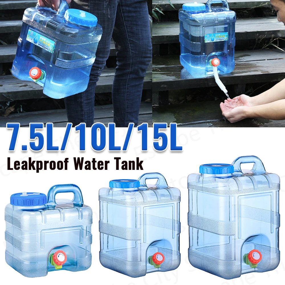 

Portable Water Container With Spigot Large Capacity Camping Water Tank Water Bottle Storage for Hiking Self-Driving Tour 캠핑용품