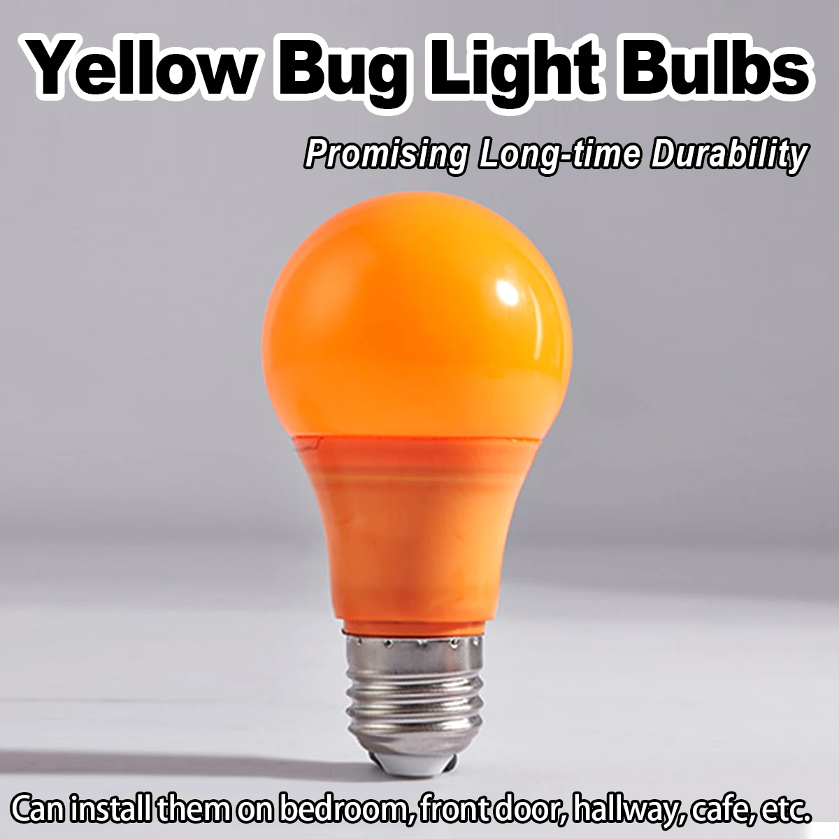 Led Yellow Bug Light Bulbs Orange Shell E27 A60 Spectral Mosquito Repellent 220v Indoor Zapper Bulb Fly Traps Attractant Catcher