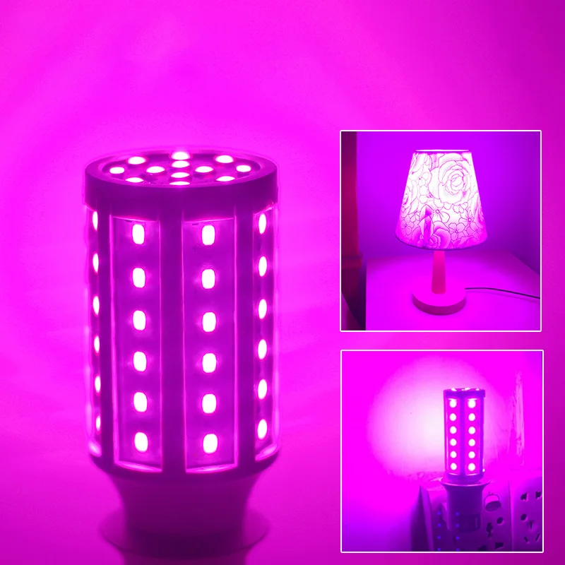 5W 10W 15W 20W 30W E27 LED 옥수수 램프 실내 조명 홈 램프 녹색 핑크 정원 잔디 풍경 장식 전구 SMD5730