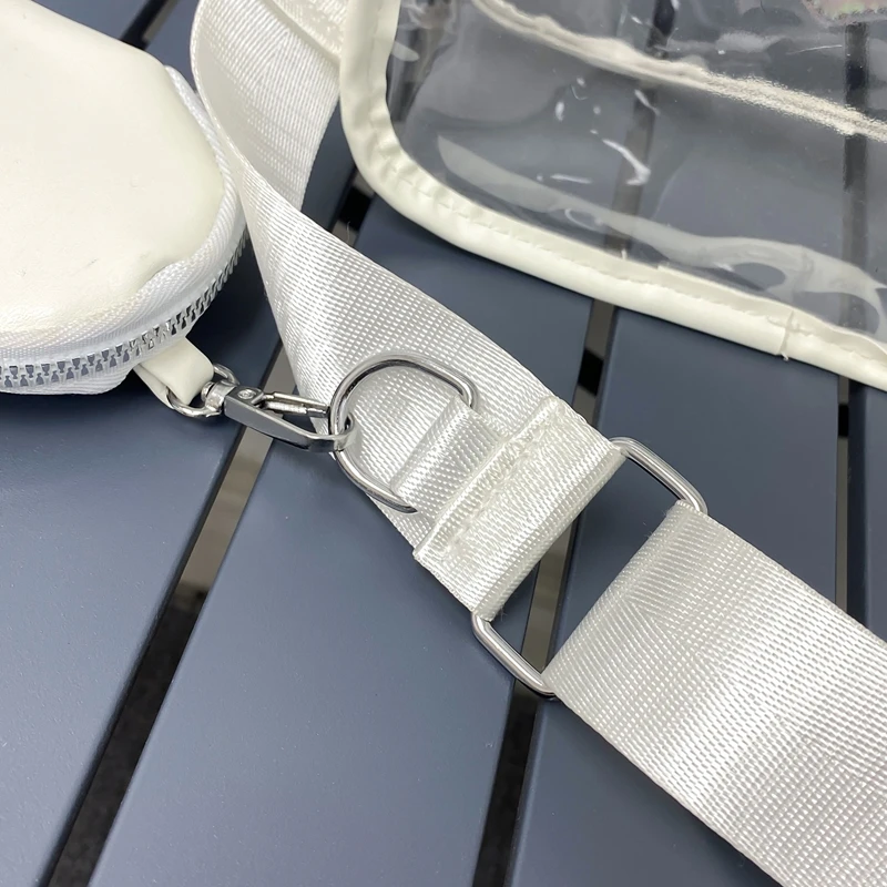 Neue Transparente PVC Mode frauen Tasche Mit Liebe Muster Freizeit Schulter Tasche Reise Gürtel Null Brieftasche Vielseitige Umhängetasche – Detail 26