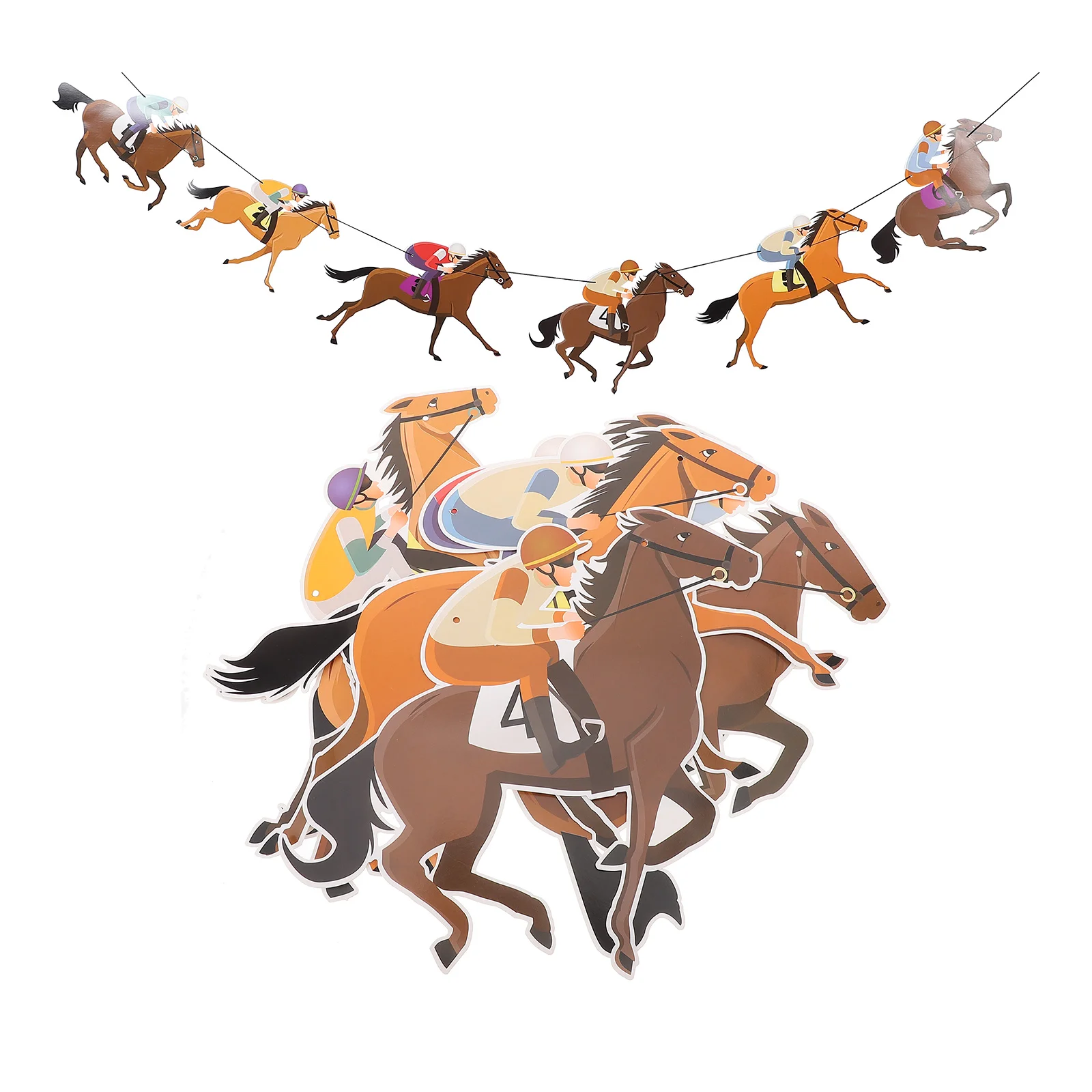 Banner Per Corse Di Cavalli Derby Streamer: Bandiera Per Bunting Da Corsa Di Cavalli Derby Race Run 2 Pezzi Per La Festa Di Festa Del Giorno Di Derby