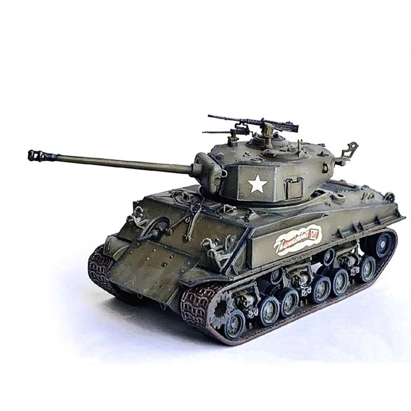 

1:72 Scale M4A3E8 Commander of 37th Tank Battalion Heavy Tank Model Simulation Diecast Toy Collection Gift Decoration Display