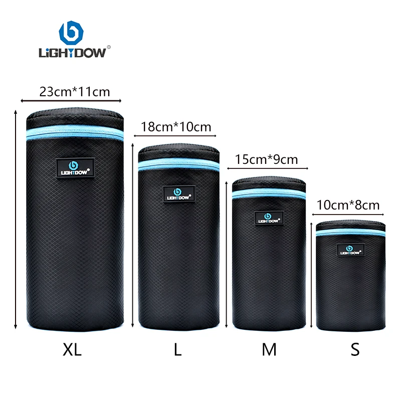 Camera Lens Bag Lightdow 4 Size DSLR Soft Protector Carry Bag Case S M L XL 4 Size in 1 Kit Set