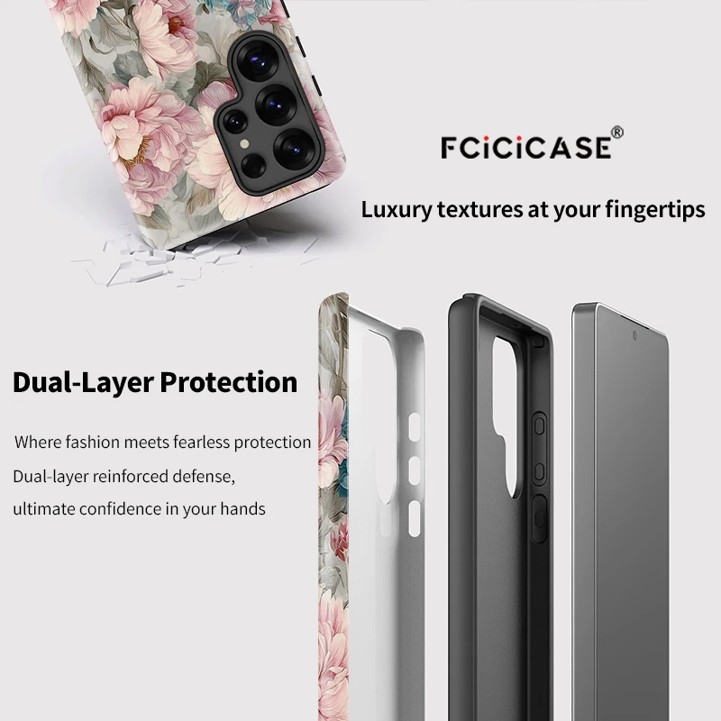 Luxury Shockproof Flower Pattern Silicone Case