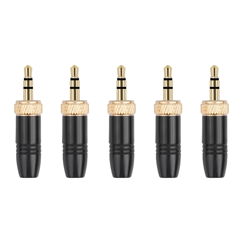 3.5mm Plugs with M6 Internal Thread Stereo Male Plug Headphone Audio Plug for Sony UWP-D21 UWP-D22 for Sennheiser Microphone