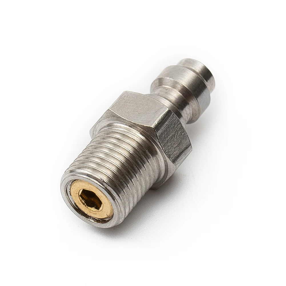 Male Connection Valve M10*1 Adapter Practical Quick-connect Valve Stainless Steel + Copper Business & Industrial
