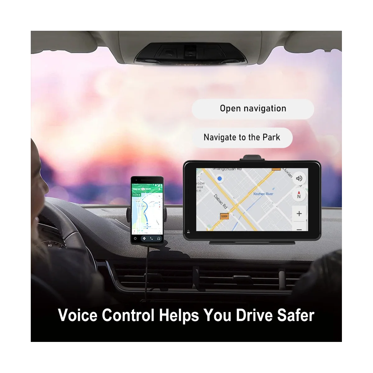 Universal 7inch Car Radio Multimedia Video Player Wireless Carplay and Android Auto Touch Screen Bluetooth Mirror Link