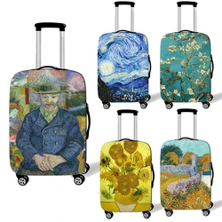 Van Gogh Art Oil Painting Abstract Art Luggage Cover for Travel Starry Night Sky Sunflower Women Anti-dust Suitcase Covers