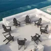 Adirondack Chairs Set of 4,Fire Pit Outdoor Chair Weather Resistant with Cup Holder,Modern Plastic Chair Plastic for Patio 1