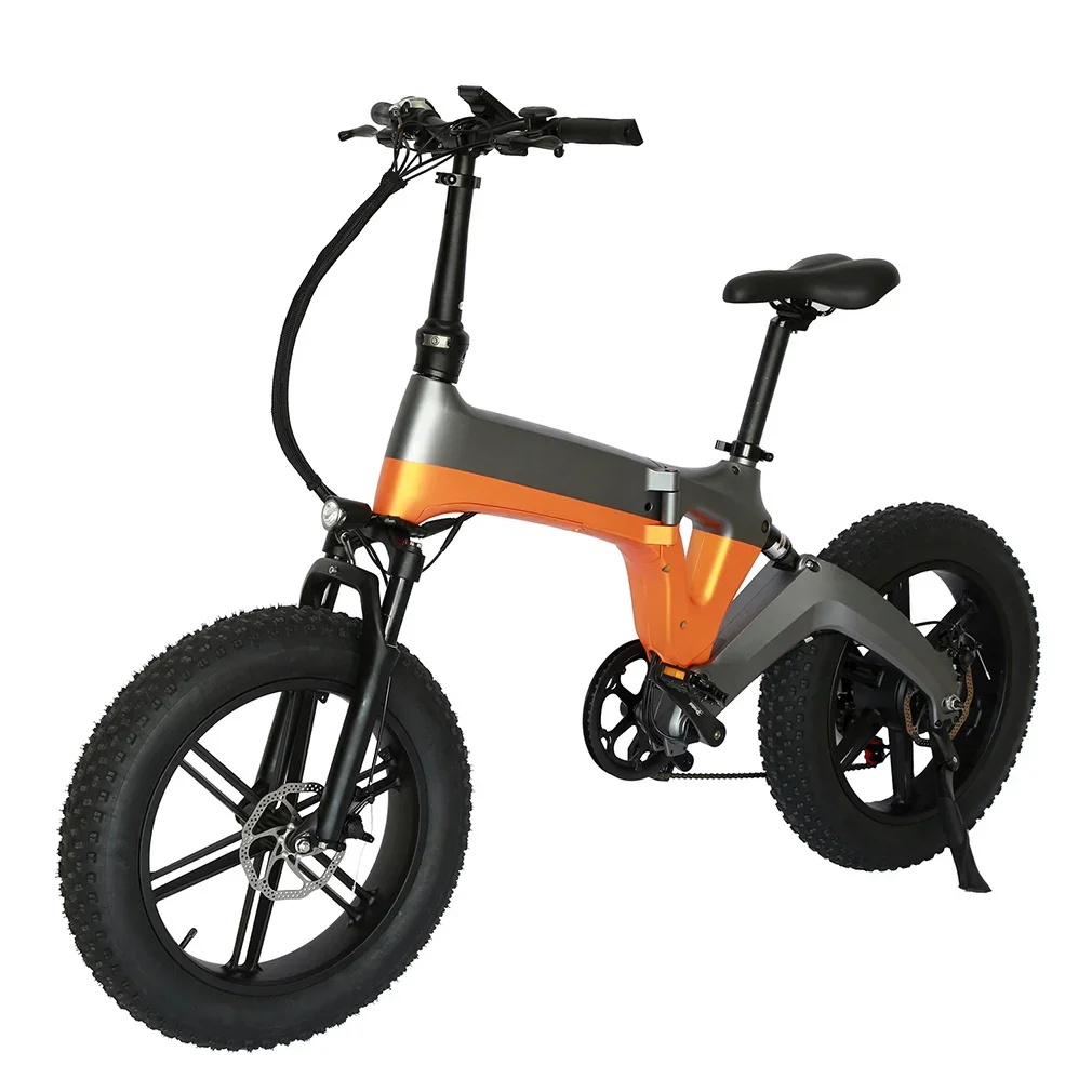 Yunyi MAG frame 48V 20 inch fat tire off road electric folding bike one-wheel city Ebike with hydraulic disc brake