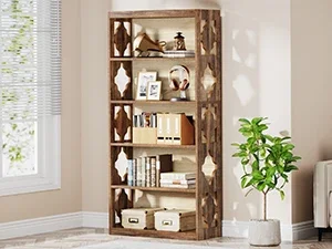 wood bookcase