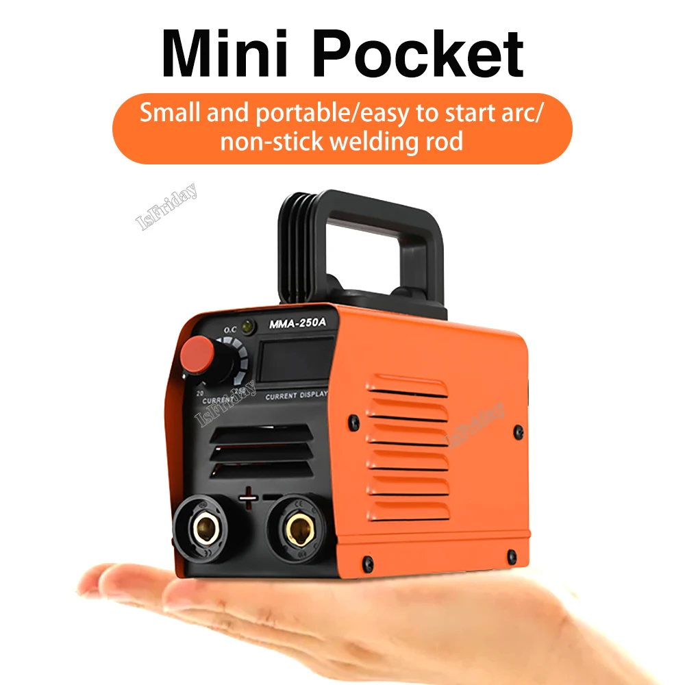 MMA250 Mini Welding Machine Inverter Electric 110v 220v Adjustable Current 20-250A Handheld Arc Welder Equipment mini welder,portable welder,electric welder