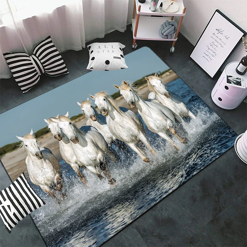 3D Sunshine Horse 162 Animal Non Slip Rug Mat