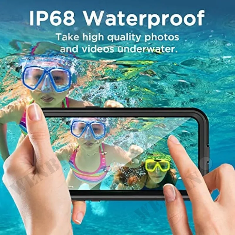 Waterproof Case iPhone 15 14 Pro Max Plus Compatible with Magsafe Snow Dust Shock Proof 360° Underwater IP68 Certified Cover