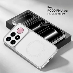 Vegan Leather Magnetic Ultra - Thin TPU Anti - Drop Case Cover for Poco F9 Pro (White)