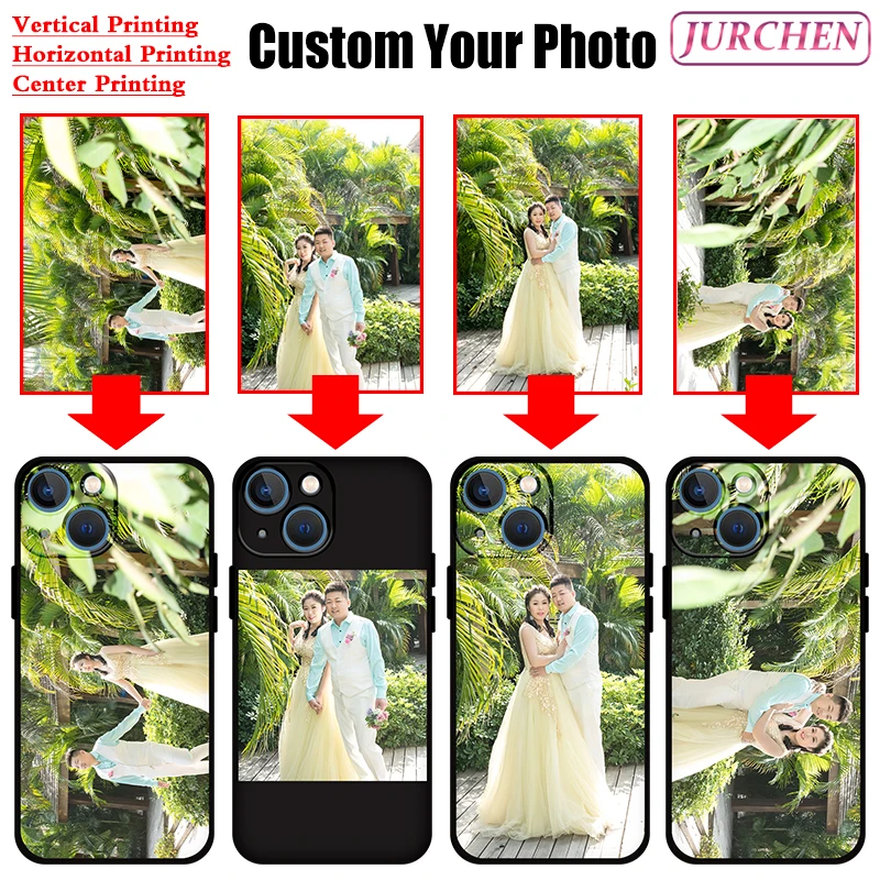 Custom Black Matte Silicone TPU Photo Case Cover by JURCHEN