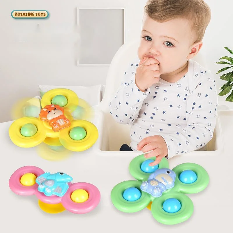 3 Stück Saugnapf Spinner Bad Spielzeug für Kinder sensorischen Stress abbau Spinnen Lernspiel zeug Baby rotierende Rassel Zappeln Geschenke