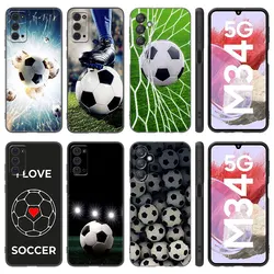 Football Soccer Ball Design Case For Samsung M30 M31 S Note 10 Lite 20 Ultra M04 M13 M32 4G M14 M23 M33 M34 M42 M52 M53 M54 5G