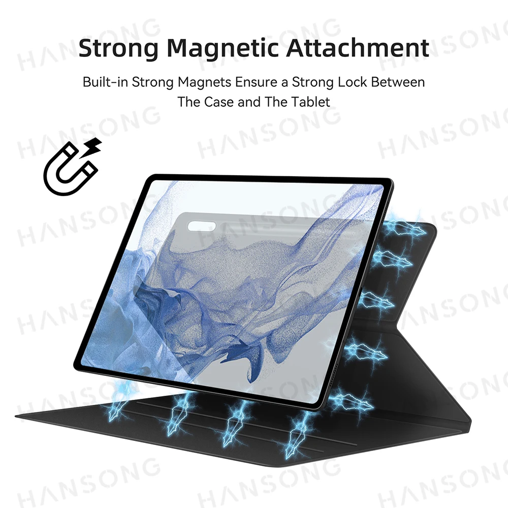Capa Magnética para Samsung Galaxy Tab Capa Suporte para Caneta s7 Plus s7 fe s8 Plus s9 Plus 12.4 s7 Ultra 14.6 - Imagem 3