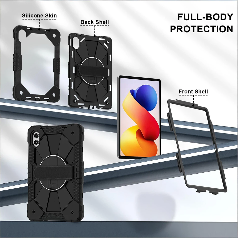 Revolutionary 360° Rotating Shockproof Tablet Case with Handle Stand