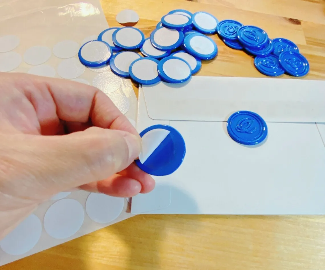 Self Adhesive Wax Seal Discs Double Sided Round Circle Stickers 100 200PCS for Wax Seal Stamp
