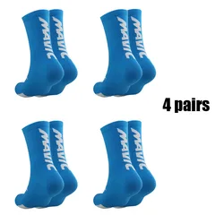 Breathable Unisex Athletic Socks - Set of 4 Pairs for Cycling, Running, and Sports (2)