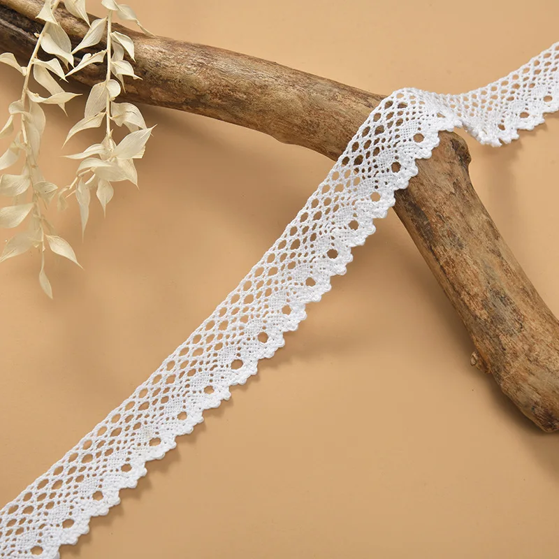 Lace Fabric Apparel Sewing Fabric Trim Cotton Crocheted Lace Fabric Ribbon Handmade Accessories 2 Yards/Lot 38 Styles 10-35mm