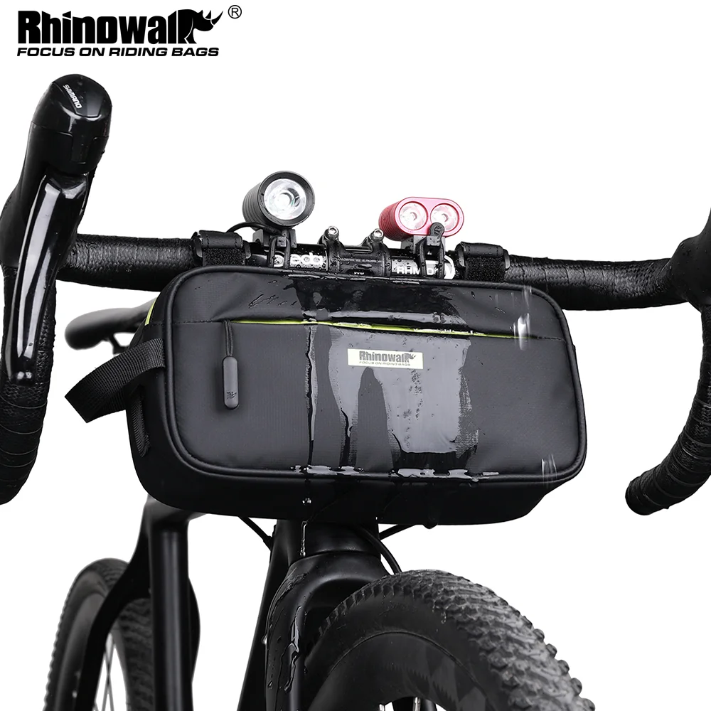 Rhinowalk Handlebar Bag Waterproof Bicycle Bags Frame Pannier Bag Multifunction Portable Shoulder Bag Bike Accessorie