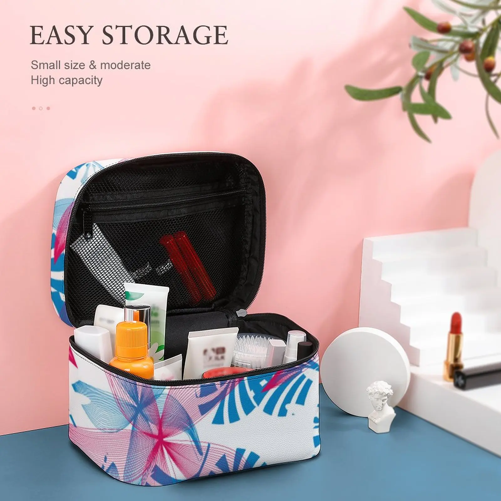 Customized Pattern Makeup Bag Portable Makeup Pouch Women Multifunction Cosmetic Bag Toiletries Organizer Storage Wash Bag