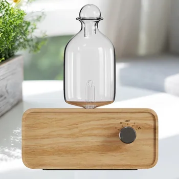 Glass Essential Oil Diffuser Wood Grain Base Air Aroma Diffuser 2600mAh Professional Machine Nebulizer For Home Office Room 1