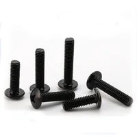 10 ชิ้น/ล็อต M2 M2.5 M3 M3.5 M4 M5 M6 TM สกรู Phillips Truss เห็ดหัวสกรูสีดําชุบอิเล็กทรอนิกส์เหล็กคาร์บอนสกรู 6