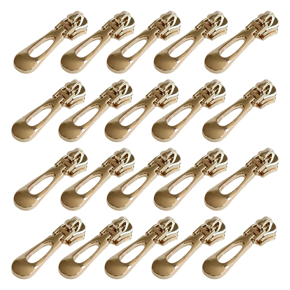 

20 шт. замена молнии ползунок без инструментов универсальные молнии фиксаторы ремонт молнии № 5 металлический съемник молнии для багажа DIY инструмент для шитья одежды