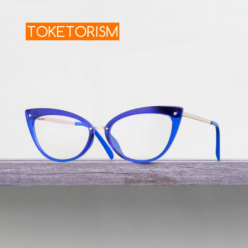 Toketorism Trend Occhiali Da Donna New Fashion Blue Light Blocking Computer Occhiali Da Vista Miopia Montature Per Occhiali Da Vista 0702
