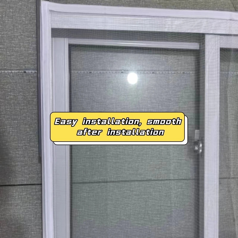 흰색 여름용 창문 스크린, 메쉬 모기장, 투명 도어 커튼, 자가 접착식 창문, 맞춤 사이즈