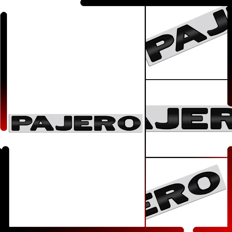 PAJERO 금속 차체 엠블럼 밝은 블랙 크롬 실버 골든 옐로우 배지, 미쓰비시 액세서리용 3D 스티커 테일 데칼